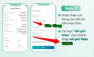 Nhập thông tin để xác thực mở BIDV Smartbanking