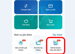 Mở TK chọn tên như ý Bidv